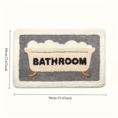 1pc Alfombra de Baño de Dibujos Animados Glamorosa - Súper Absorbente, Secado Rápido, Engrosada, Antideslizante - Alfombra de Entrada Perfecta para el Hogar