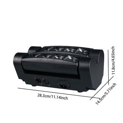 Luces de Cabeza LED con Movimiento, Haz Escénico RGBW de 8×10W para DJ, Adecuado para Discoteca, Boda, Fiesta, Festival y Noche de Actuación