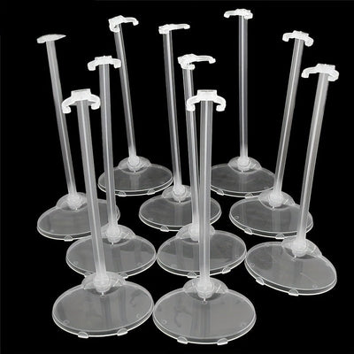 10 Piezas, Soporte De Exhibición, Soporte De Cintura De Tarjeta De Plástico Transparente, De Pie De Muñeca De Exhibición, Para Decoración De Oficina De Escritorio De Habitación De Hogar