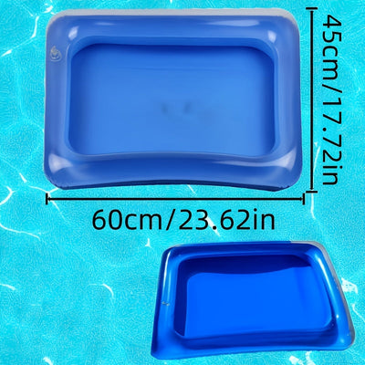 1/2 piezas, baño de pies inflable cuadrado, baño de pies portátil, escalera de entrada al estanque, kit de limpieza y pedicura para estanques.