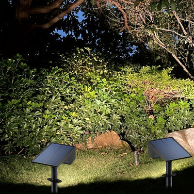 1pc Luz Solar de Jardín Exterior con 66 LEDs, Foco Paisajístico Solar con 4 Modos IP65 Impermeable para Patio y Jardín, Sin Control Remoto