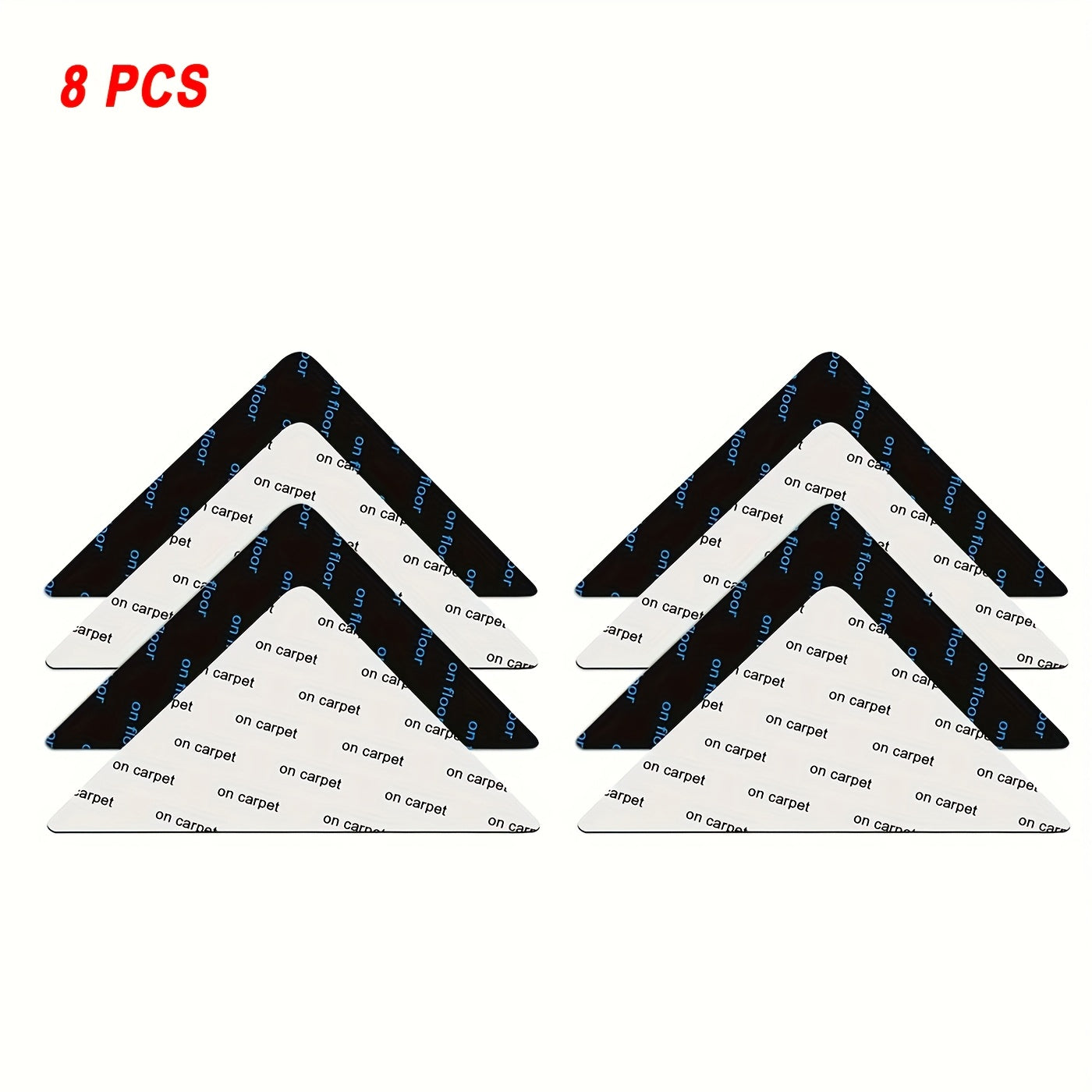 4/8/16/24/40pcs Sujetadores de Alfombras para Suelos de Madera Dura y Azulejos, Sujetadores Antideslizantes para Alfombras de Área, Cinta Adhesiva Reutilizable y Lavable para Alfombras de Área, Sujetadores de Alfombras Adhesivos de Doble Cara, Mantienen