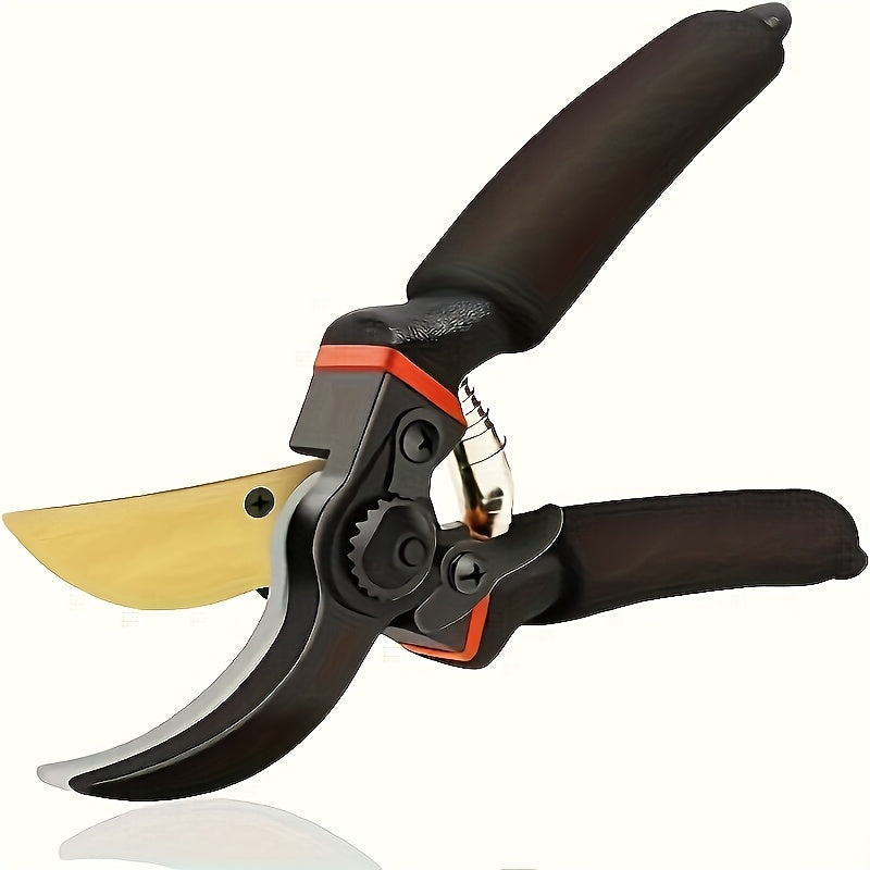 1pc Tijeras de Jardinería Profesionales de Acero Inoxidable con Cuchillas de Aleación Afiladas para Árboles, Arbustos y Ramas Gruesas - Cortatramos Manuales Resistentes con Mangos Antideslizantes Ergonómicos
