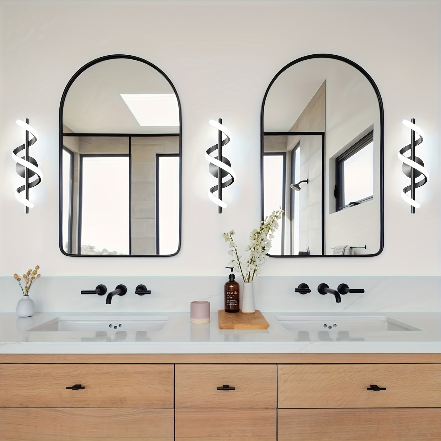 1pc Aplique Creativo, Aplique de Pared para Dormitorio, Aplique Decorativo para Pasillo, Aplique Americano Moderno Minimalista - Incluye Herramientas de Instalación
