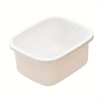 Baño de pies para spa de pies y lavabo de piernas para uso doméstico, aislamiento térmico, masaje, baño de pies, plástico, crema espesa, blanco