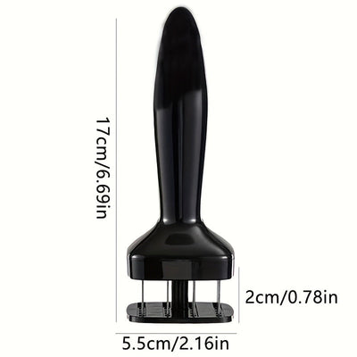 Ablandador de carne de acero inoxidable con 24 cuchillas de aguja - Herramienta de cocina de metal para carne de res, pavo, bistec, cerdo - Martillo ablandador duradero para artículos esenciales de cocina