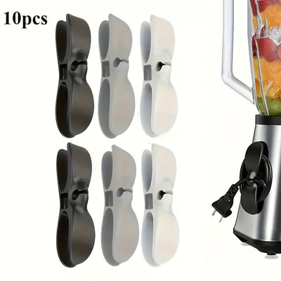 10pcs Organizador de Cables de Plástico para Electrodomésticos de Cocina, Soporte de Gestión de Cables para Freidora de Aire y Máquina de Café, Enrollador de Cables que Ahorra Espacio, No Requiere Batería, Organizadores y Almacenamiento de Cocina