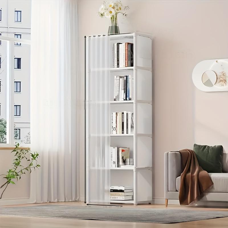 Estantería Metálica Multifuncional de Fácil Montaje - Diseño Antipolvo para Libros, Organizador de Juguetes, Armario Versátil Apto para Dormitorios, Aulas y Residencias Estudiantiles, Gabinete de Almacenamiento Multifunción