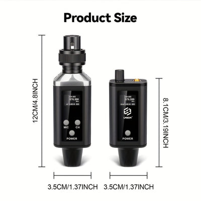 Sistema de monitoreo inalámbrico LMBGM con auriculares recargables por USB, rango de recepción de 3,0 metros, respuesta de frecuencia de 3,0 Hz a 20 kHz, diseño compacto para escenario, estudio, iglesia, karaoke y uso de actuación, auriculares inalámbric