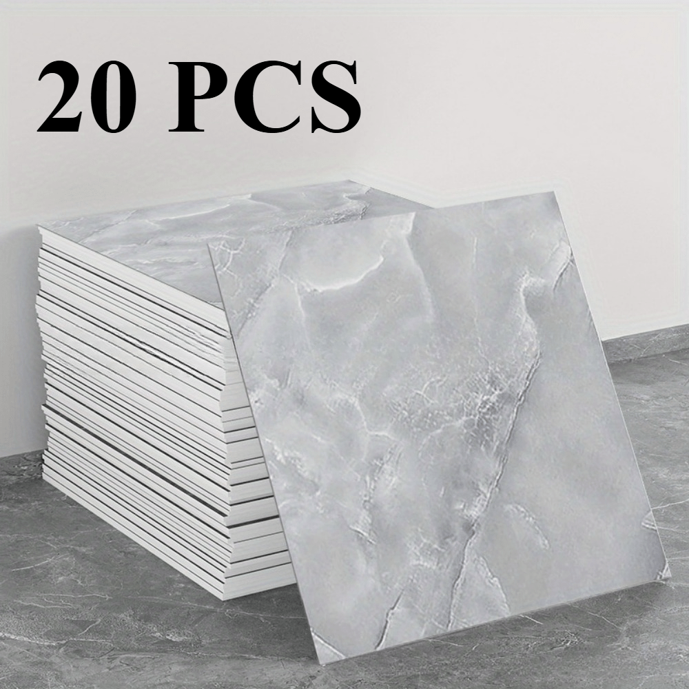 20/40 piezas de pegatinas de pared de efecto mármol de lujo - Azulejos de pared de ducha de PVC impermeable para baño, cocina, sala de estar - Fáciles de aplicar, sin residuo, ensamblaje DIY, estilo clásico, decoración de pared de baño | Decoración de pa