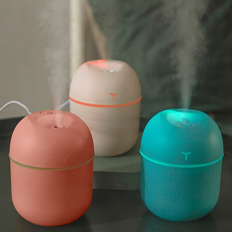 Humidificador Portátil USB Little Y Niu Niu & Difusor de Aromaterapia - Funcionamiento Silencioso, Niebla Fina, 3 Colores (Rosa/Blanco/Azul), Diseño Compacto para Hogar, Oficina, Dormitorio