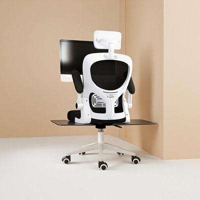 13 Escenas Silla de Oficina Ergonómica con Estructura Ajustable, 11 Regalos Festivos, Inclinación Manual, Superficie Fácil de Limpiar, 3 Colores Disponibles, Giro y Altura Ajustable, Ruedas Incluidas – Hasta 12 Meses