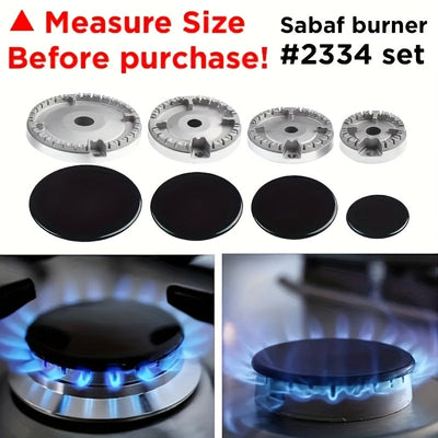 Juego de 8 Cubiertas para Quemadores de Estufa de Gas Sabaf en Metal - Kit de Repuesto Duradero de Hierro Fundido para Mejorar el Rendimiento Culinario
