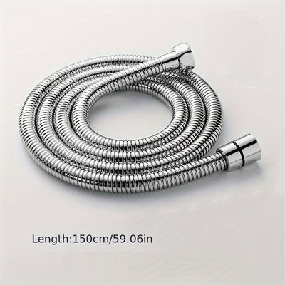 Manguera de ducha de acero inoxidable de 1,5 metros - Resistente a la corrosión, anti-enredado, 10 capas de espesor aumentado, resistente a altas presiones, conector universal de 4 mm, recubrimiento protector resistente al calor, diseño clásico para uso