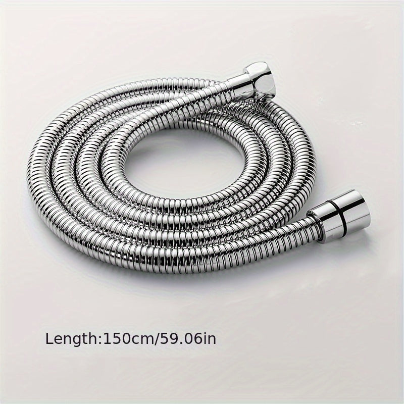 Manguera de ducha de acero inoxidable de 1,5 metros - Resistente a la corrosión, anti-enredado, 10 capas de espesor aumentado, resistente a altas presiones, conector universal de 4 mm, recubrimiento protector resistente al calor, diseño clásico para uso