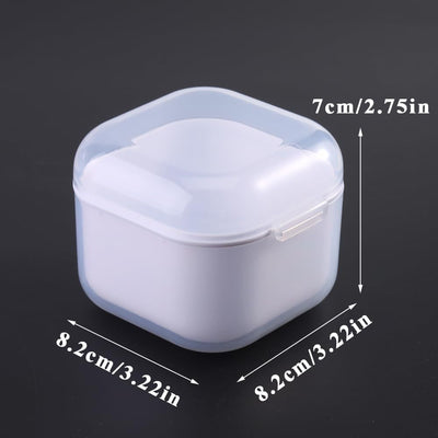 1 caja esterilizadora de herramientas para uñas - bandeja de desinfección portátil de plástico con colador para arte de uñas, brocas y accesorios - equipo de limpieza hiposensibles para pedicura y manicura, suministros de arte de uñas, tapa transparente,