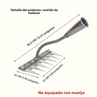 1/2 piezas, herramienta de desmalezamiento de jardín de acero al carbono de alta resistencia - 3 capas, desmalezador de metal multiusos, aerador de suelo, cortador de raíces y rompedor de madera roja, construcción duradera para jardinería y cuidado de cé