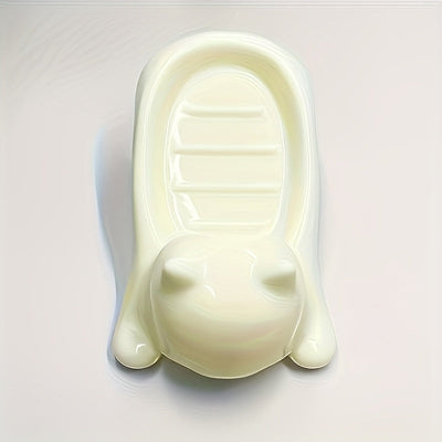 Porta jabón con diseño de gato adorable, color blanco brillante y rosa, plástico resistente, organizador rectangular con drenaje, ideal para baño, incluye espacio para esponja