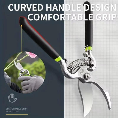 Tijeras de podar profesionales de 20,32 cm, tijeras de jardín de acero al carbono, diseño contemporáneo, no requieren energía, tijeras multifuncionales para ramas de árboles para jardinería doméstica.