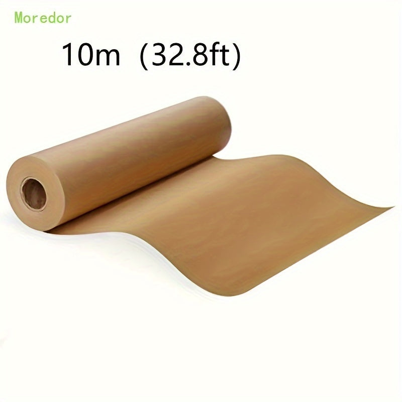 1 Rollo de Papel para Hornear MOREDOR Sin Blanquear - No Tóxico, para Horno, Freidora de Aire, Parrilla, Vapor, Pizza, Repostería - Hojas Beige (30.48 cm de Largo) - Esenciales de Cocina para Hogares y Profesionalistas, Envoltura Versátil, Textura Suave,