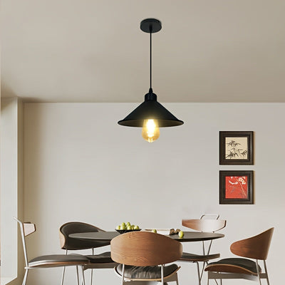 2 piezas de lámparas colgantes industriales retro E27 negras, base de metal esmerilado, diseño moderno para comedor, cocina, pasillo o dormitorio (focos no incluidos), decoración de pared para cocina