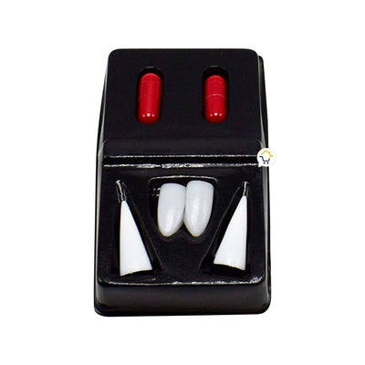 Colmillos Dracula Capsula Sangre Accesorio Disfraz Adultos OF225