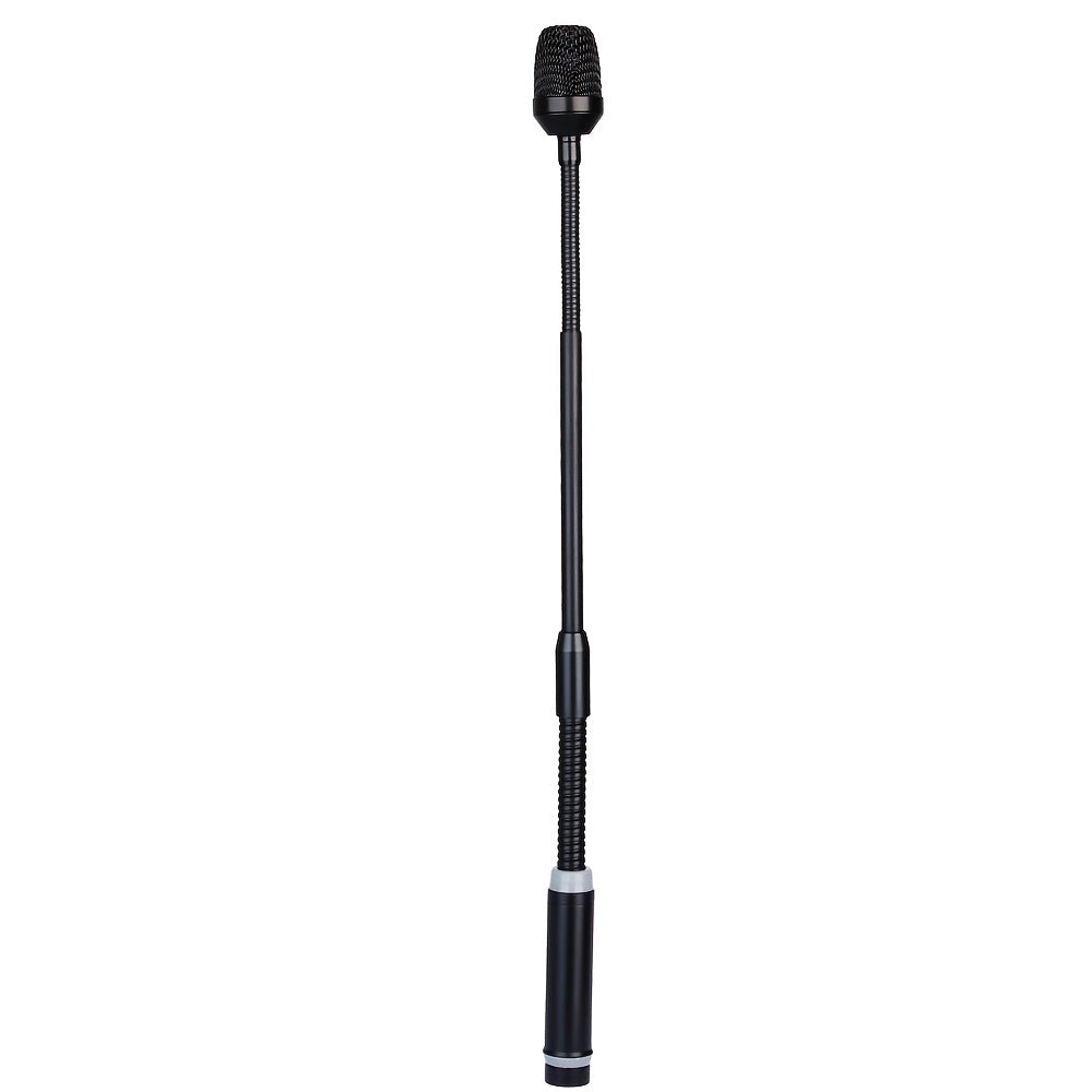 Micrófono dinámico profesional Depusheng DJ Mic de 16 pulgadas (40,64 cm) con XLR - 2 en 1, condensador y condensador, banda ajustable, 3 aumentos, 3 niveles de reducción de ruido, negro, micrófono para DJ, actuaciones en escena, diseño elegante, constru