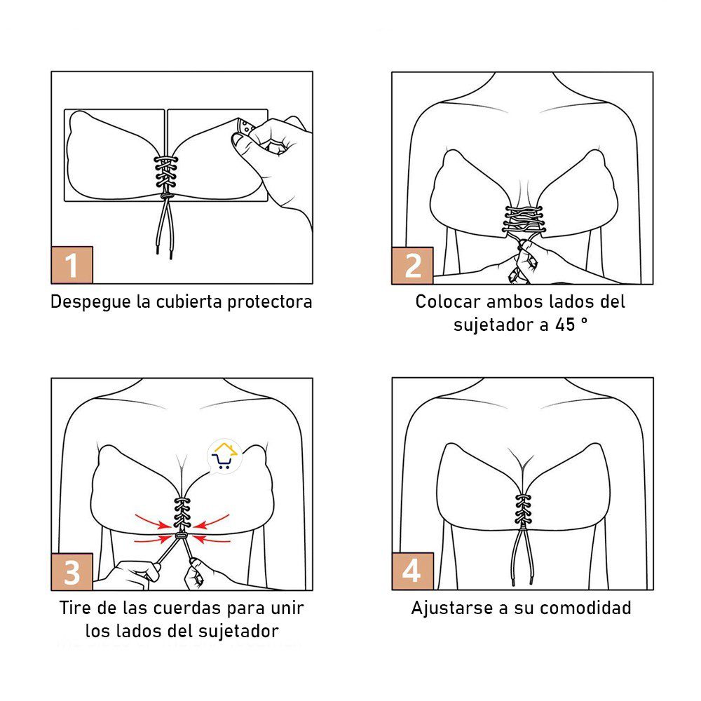 Sujetador Senos Mariposa Adhesivo Lavable Levantador Busto OE166