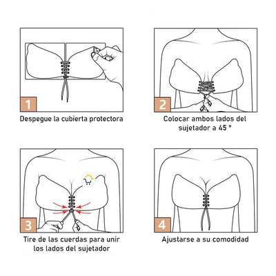 Sujetador Senos Mariposa Adhesivo Lavable Levantador Busto OE166