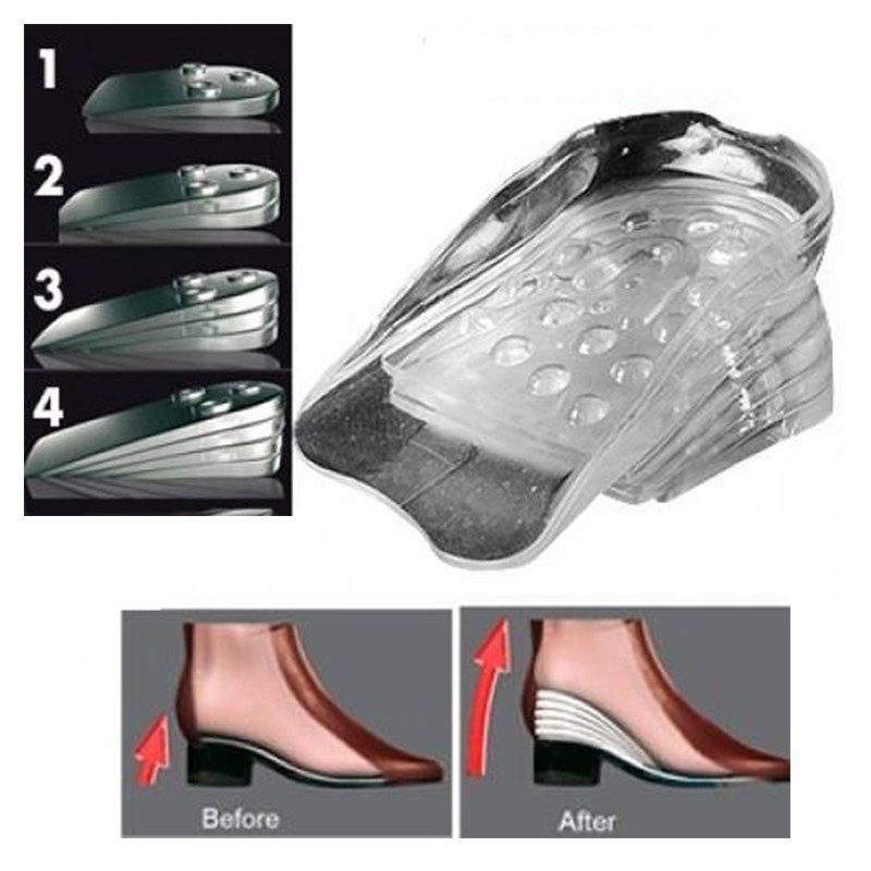 Plantilla Silicona Zapatos Aumenta Estatura Hasta 5 cm AE426