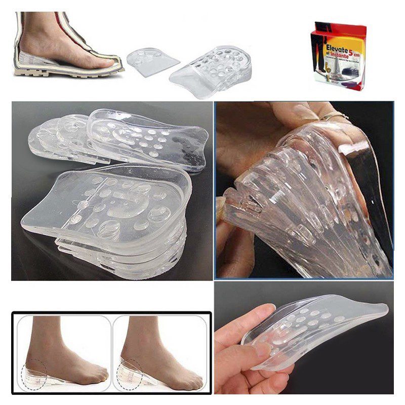 Plantilla Silicona Zapatos Aumenta Estatura Hasta 5 cm AE426