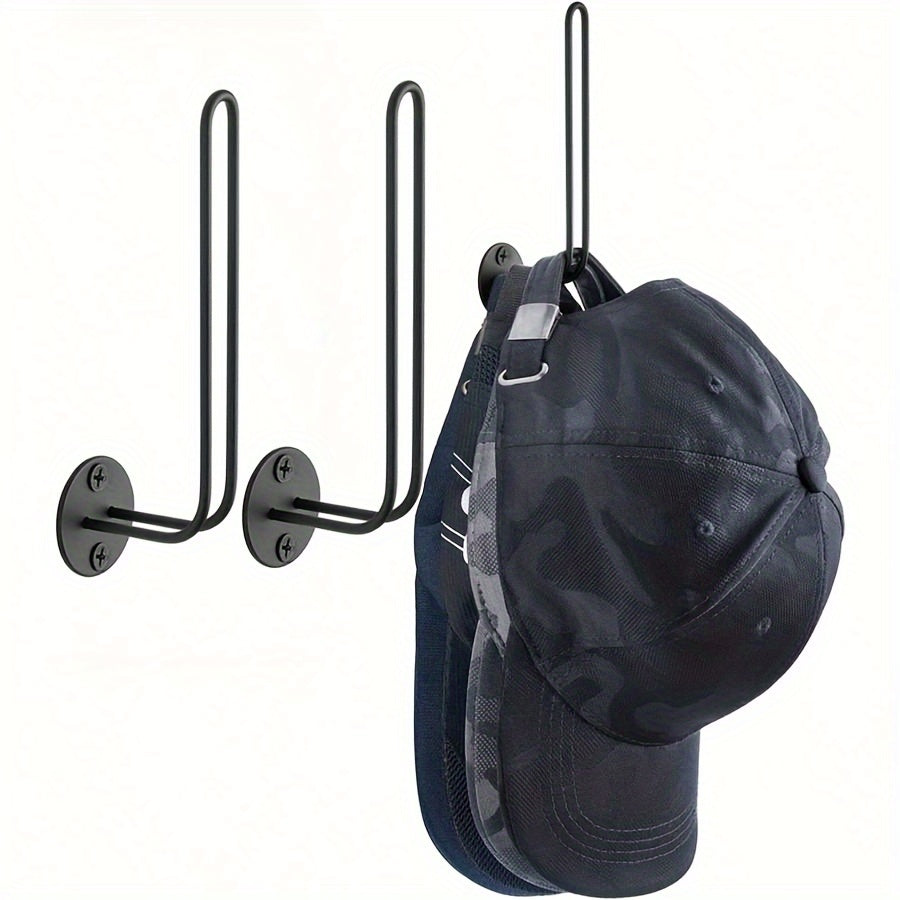 1/3/5 Piezas De Estantería De Alambre En Forma De L Para Gorras De Béisbol, Gancho De Almacenamiento De Gorras, Soporte De Gorras Montado En La Pared, Organizador De Almacenamiento Doméstico Para Dormitorio, Cocina, Oficina, Hogar
