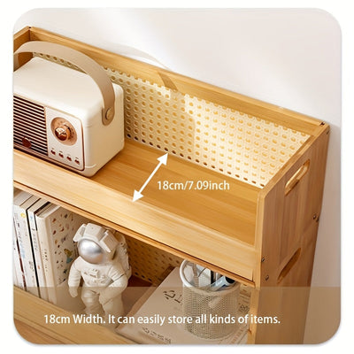 Un pequeño estante para libros para la sala de estar, un simple estante de mesa para libros, un estante de almacenamiento en el escritorio y un estante para libros para el escritorio de la ventana de la bahía.
