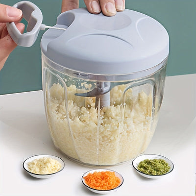 1, cortador de verduras, trituradora multifuncional de ajo, molinillo de ajo, trituradora manual de ajo, cortador de frutas creativo, accesorios de cocina, utensilios de cocina, 500/900ml