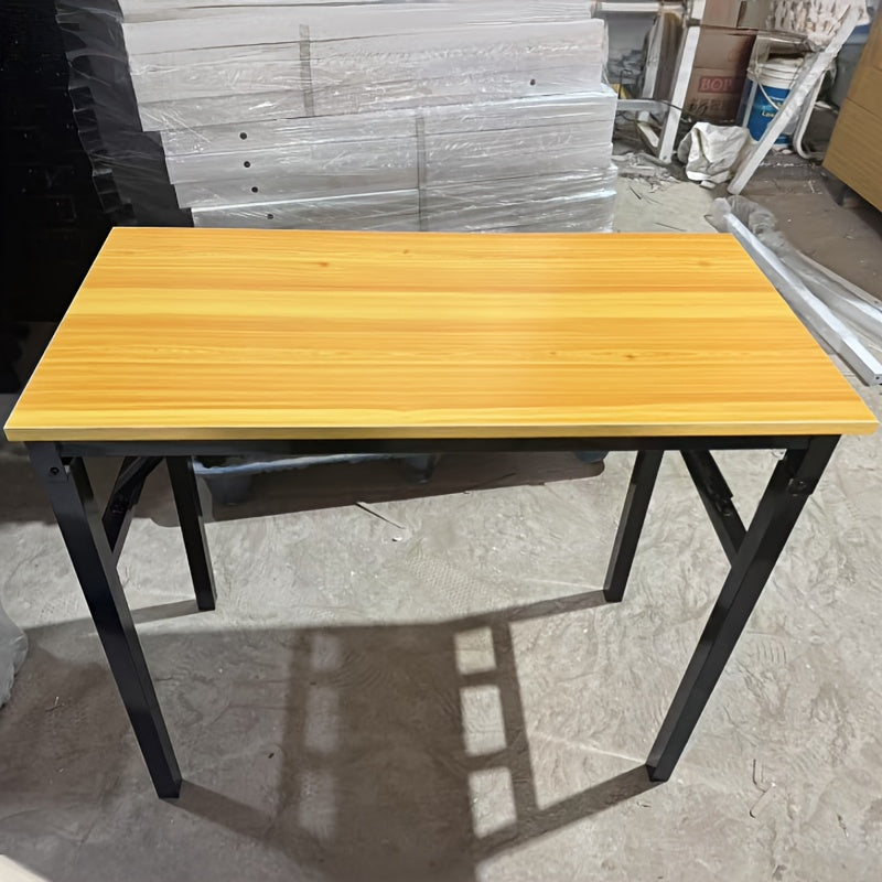 Mesita plegable portátil con 2 opciones de color, escritorio fácil de montar para entrenamiento, escritorio rectangular para sala o estudio en casa