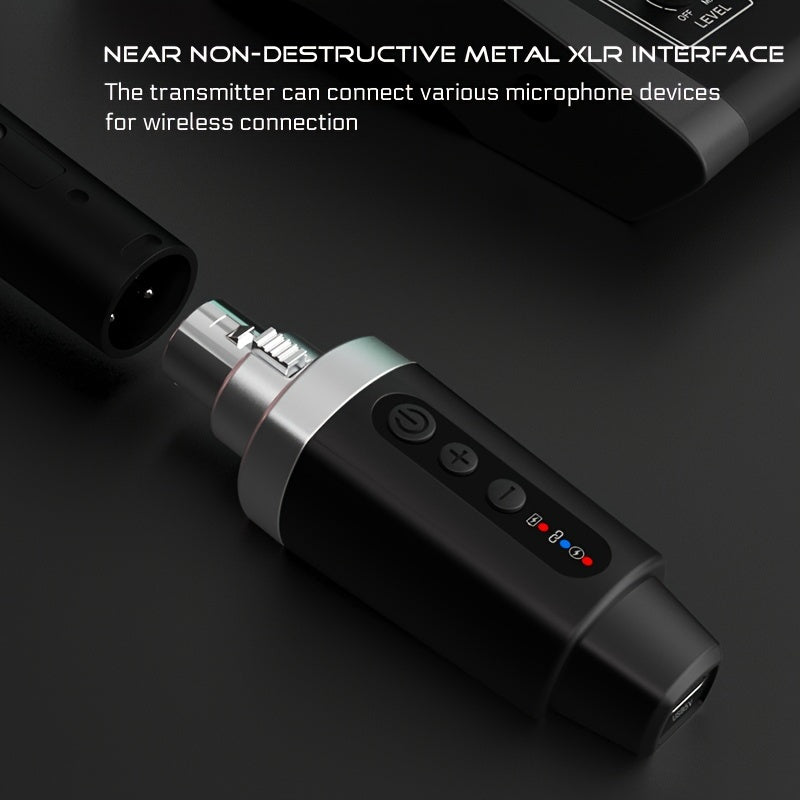 Sistema de micrófono inalámbrico NXTG M-O4, convertidor omnidireccional de tipo C USB, material PVC, control de volumen, para karaoke y canto, no requiere batería