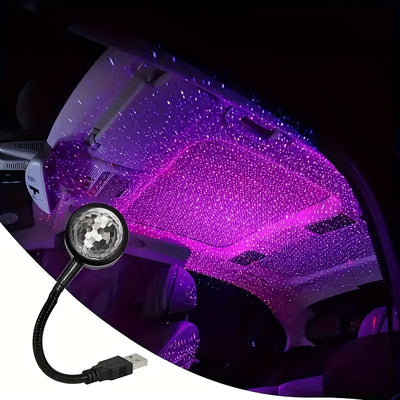 Lámpara LED para Techo de Coche con Alimentación USB - Luz Nocturna Colorida con Música, Perfecta para Navidad, Bodas, Cumpleaños y Más, Ideal para Navidad