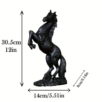 Elegante Figura de Caballo Resina, 1 ud Figura de Resina Elegante de Caballo de Pie - Escultura Creativa para Decoración del Hogar en Sala de Estar, Estudio, Escritorio, Barra de Gabinete - Adorno de Animal para Oficina, Regalo