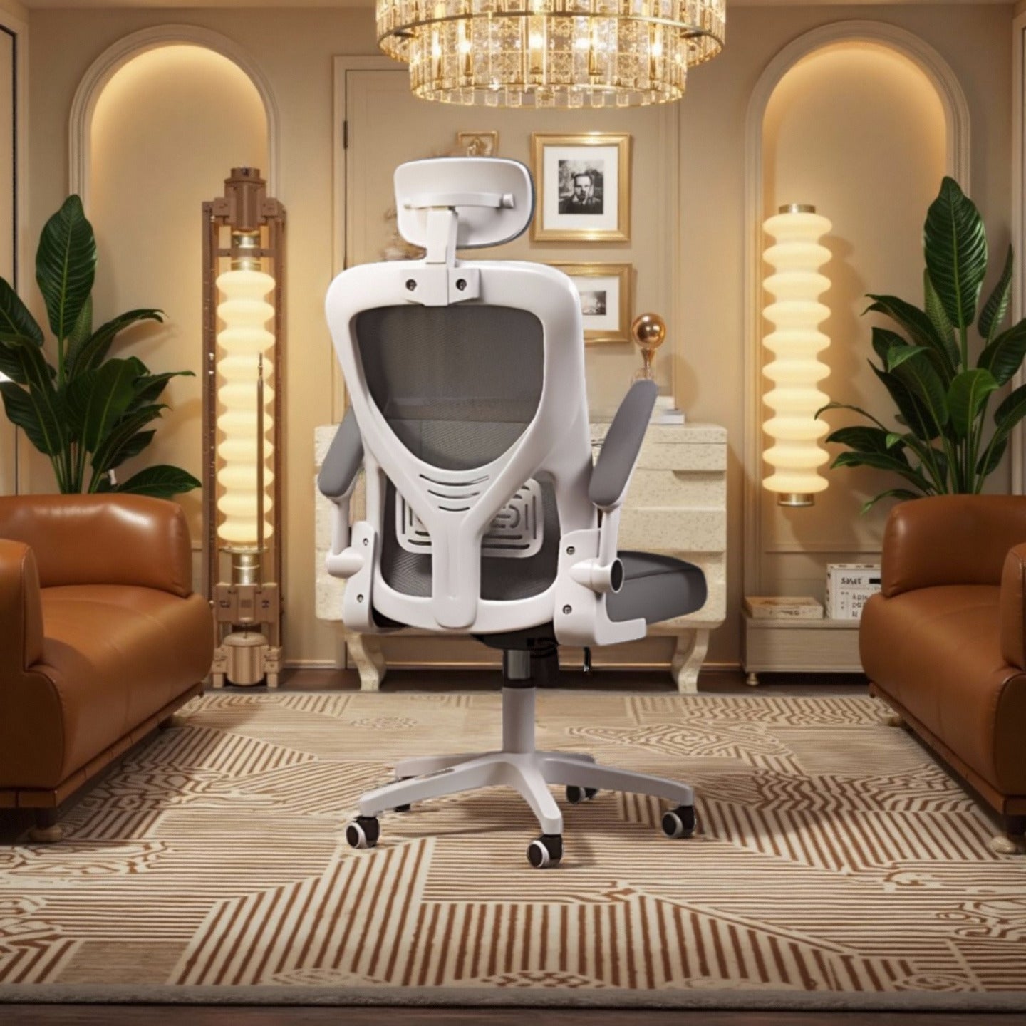 Silla de oficina ergonómica con marco ajustable, 11 ocasiones festivas - Regalo, inclinación manual para limpieza fácil, 3 colores disponibles, rotativa, ajustable de altura, con ruedas para cumplir con 12 meses
