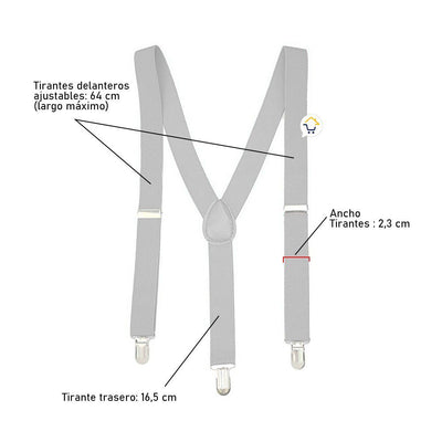 Tirantes Pantalon Cargaderas Accesorio Ropa Disfraz OF143