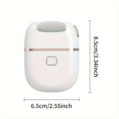 Lijadora de pies eléctrica recargable con luz LED, 3 cabezas de repuesto, carga USB, herramienta de pedicura inalámbrica, pies suaves, sin fragancia, plástico, batería de litio de 400mAh - Dispositivo portátil de cuidado de pies