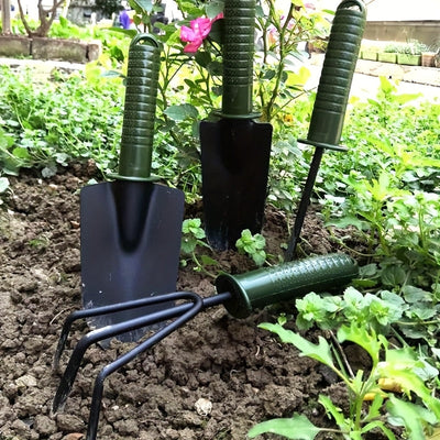 Juego de Herramientas para el Cuidado del Jardín de 4 Piezas, Utensilios Multifuncionales para la Siembra y Plantas en Macetas, Kit Esencial para Aficionados al Jardinería