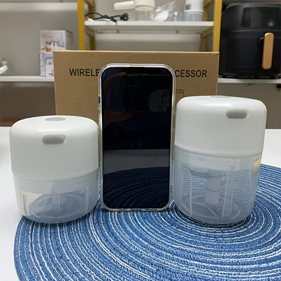 Picadora Eléctrica de Ajo Recargable USB - 100ml/250ml Fuerte y Duradera con 1500 RPM para Chile, Jengibre, Verduras con Bloqueo de Seguridad, Tapa Transparente & Diseño Fácil de Limpiar, Electrodoméstico Compacto, Herramienta de Preparación de Alimentos