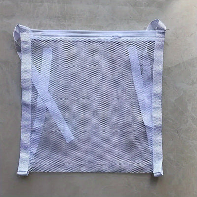 Bolsa para secadora, 1 unidad, con correas elásticas y cierre de cremallera, malla para lavar zapatos y ropa, diseño rectangular de poliéster resistente, compatible con secadoras estándar, evita deformaciones y mantiene la forma, funda protectora para se