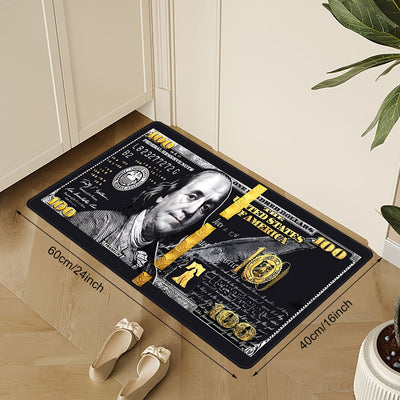1pc Alfombra Suave de Área del Dólar Americano - Ideal para salones, baños, dormitorios, salas de juegos, habitaciones universitarias - Tapetes de piel sintética linda - Lavable en máquina - Decoración Interior - Decoración del Hogar