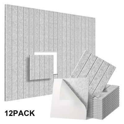 12 Paneles de Espuma Aislante Acústica, 30.48 cm x 30.48 cm x 1.02 cm, Azulejos Autoadhesivos para Estudio/Sala de Grabación, Paneles Absorbentes de Sonido de Alta Densidad