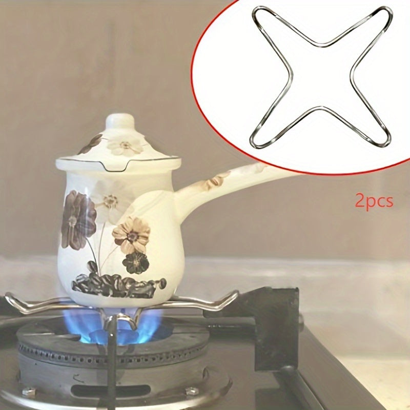 Soporte de estufa de acero inoxidable - Altura ajustable, soporte de ollas y sartenes que ahorra espacio para estufas de gas, ideal para cocinas pequeñas, organización de cocina | Acabado metálico elegante | Construcción duradera, soporte de estufa para