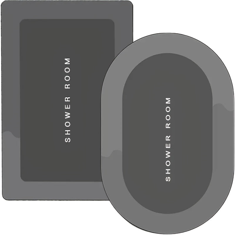 2pcs Alfombras de Baño Ultra Absorbentes Antideslizantes con Tecnología de Secado Rápido - Mezcla Suave de Tierra de Diatomeas y Poliéster, Lavables a Mano, Perfectas para Baño, Lavandería y Entrada - Resistentes a Manchas y Humedad, Pelo Bajo, Forma Rec