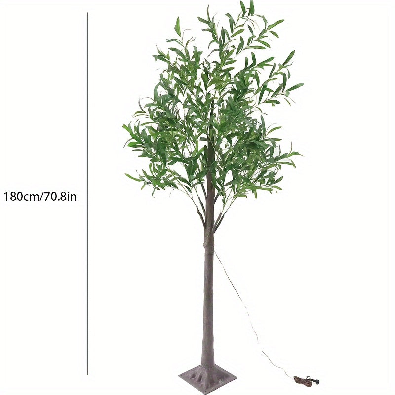 Árbol Artificial con Luz LED de Color Blanco Cálido de 1.5m/1.8m con Alimentación USB - Ideal para Bodas, Fiestas, Decoraciones de Hogar - Uso Interior/Exterior, Árbol Artificial para Decoración del Hogar