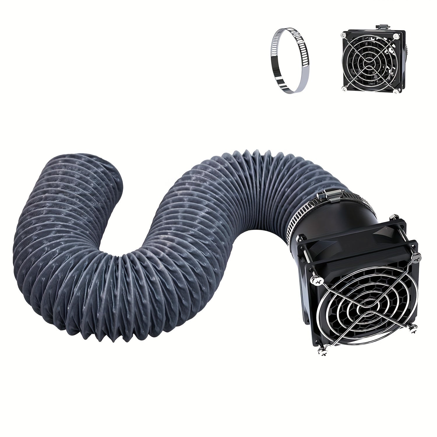 Kit de extracción de humos y ventilador de extracción de 1pieza para impresora 3D, ventilador de extracción de bajo ruido con alimentación USB y tubo de escape de plástico duradero, eliminación eficiente de humo, polvo y olores, incluye componentes elect